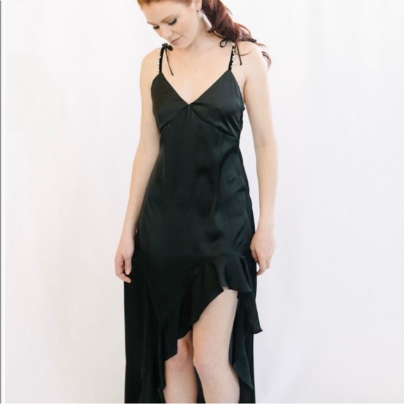 FOR LOVE & LEMONS LADY LUCK PEARL Satin MAXI DRESS MEDIUM NEW W TAGS - Picture 8 of 15